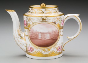 William Billingsley (British, 1758-1828) "Park Hall Teapot" ca. 1799-1808 porcelain. 6 x 8.75 x 4.5" Photo: David H. Ramsey. 2005.9.2