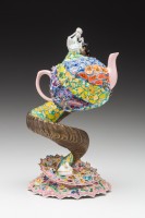 Lynn Cssinerio, teapot, mosaic, Kamm Teapot Foundation