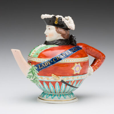 Lady Craveing's Teapot. English made. Porcelain. Kamm Teapot Foundation.