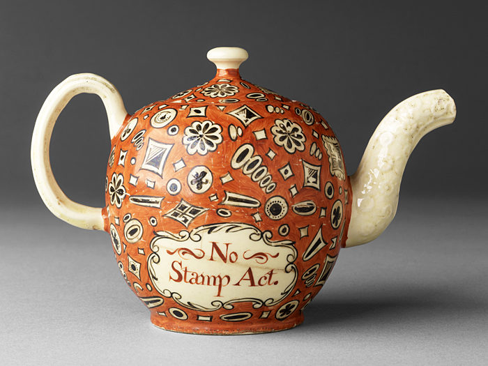 No Stamp Act teapot