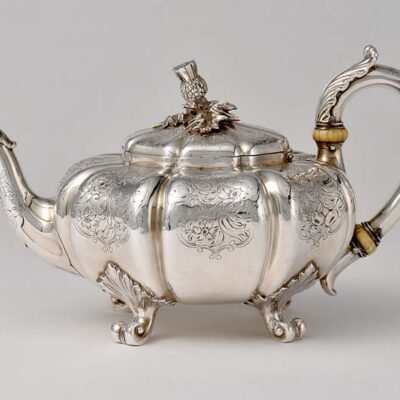 Paul Storr, Teapot with Thistle Finial, 1838