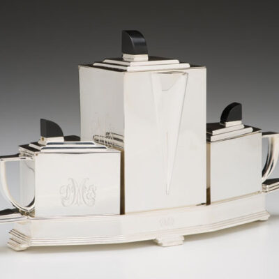 Jean Theobald (American, active 1920s-1930s)/ Wilcox Silver Plate Co. (USA) Diament Tea Service