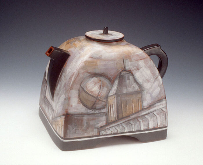 Lydia Buzio, Roofscape Teapot 1990.
