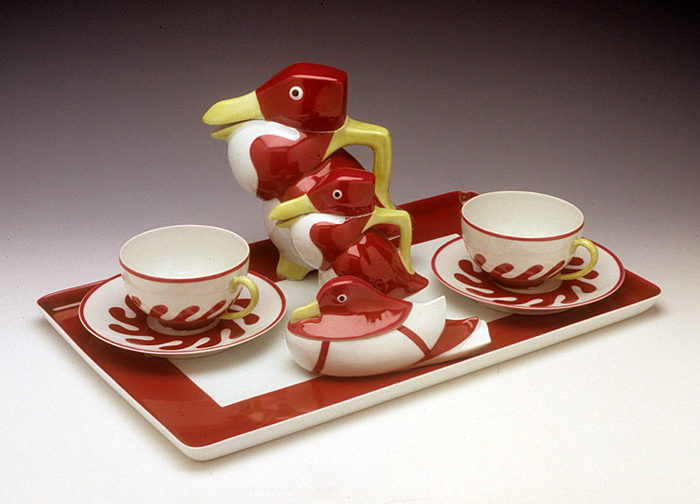 Édouard-Marcel Sandoz / Theodore Haviland, Limoges. Bird Tea Set