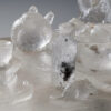 A close up of ice cubes on the table
