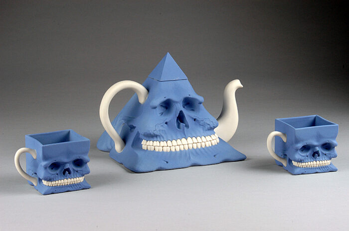 Richard Notkin, ceramic, Skull Tea Set, Wedgwood