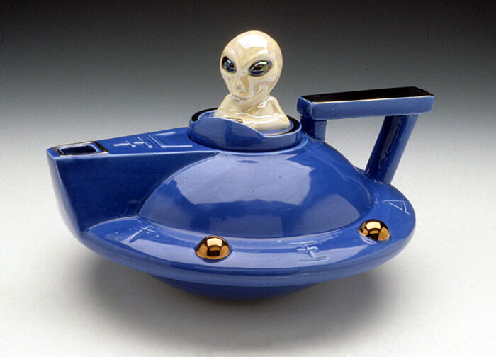 Andy Titcomb, ceramic, Cosmic Zoom, UFO Teapot