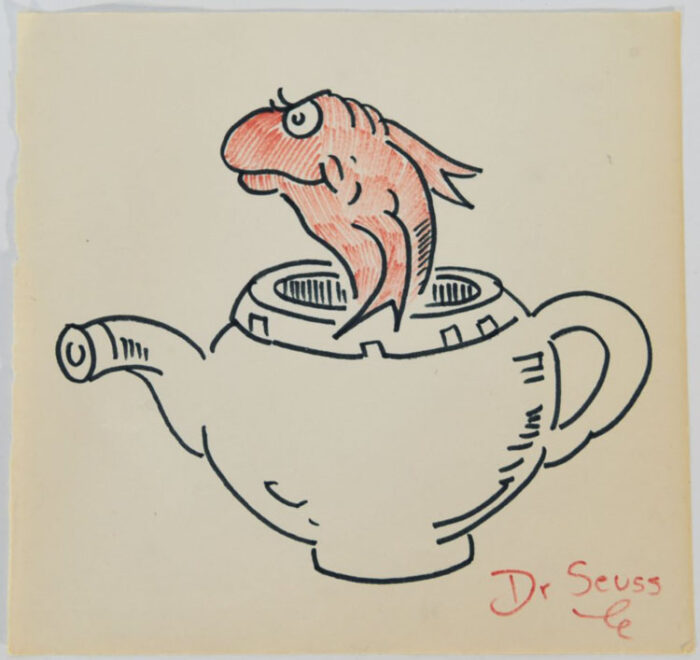 Dr. Seuss Goldfish in Teapot