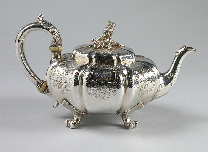 Paul Storr silver teapot.