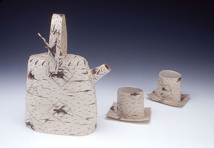 Gail Ritchie, "Birch Bark Tea Set" 1983.