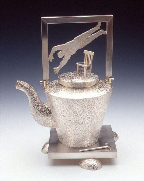 Christina Y. Smith, "Untitled Teapot (Man with Chair)" 1996.