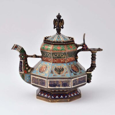 Ivan Khlebnikov, Russian. Enameled Teapot.