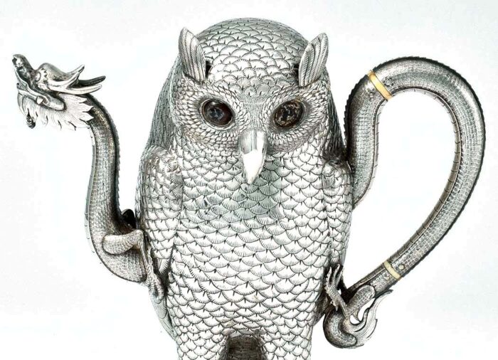 Silver Owl Teapot - Image 2