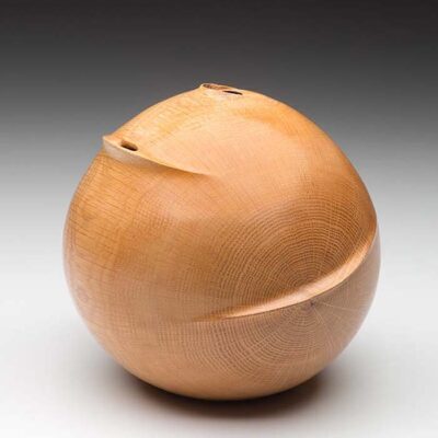 John David Ellsworth, Mo's Delight, turned wood spherical teapot