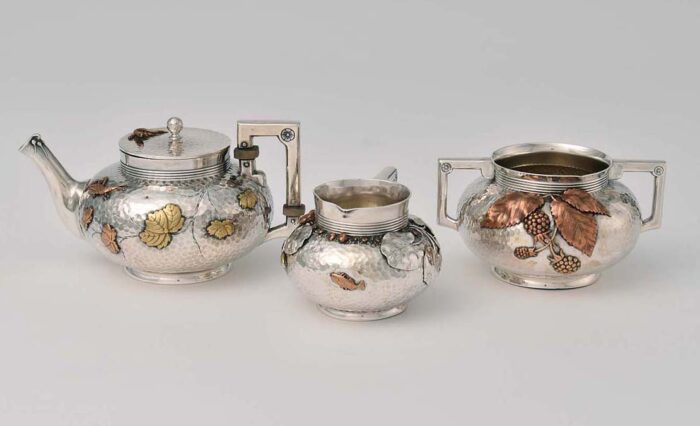 Gorham, Mixed metals tea set, c. 1880.