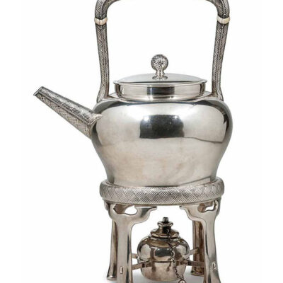 Tiffany, Kettle on Stand, 19th c.