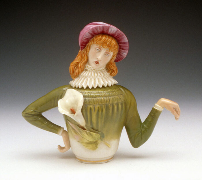 Royal Worcester, Aesthetic Teapot, Young Woman