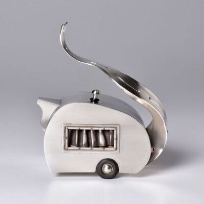 Tracy Cox, Rambler Teapot 1997, sterling silver.